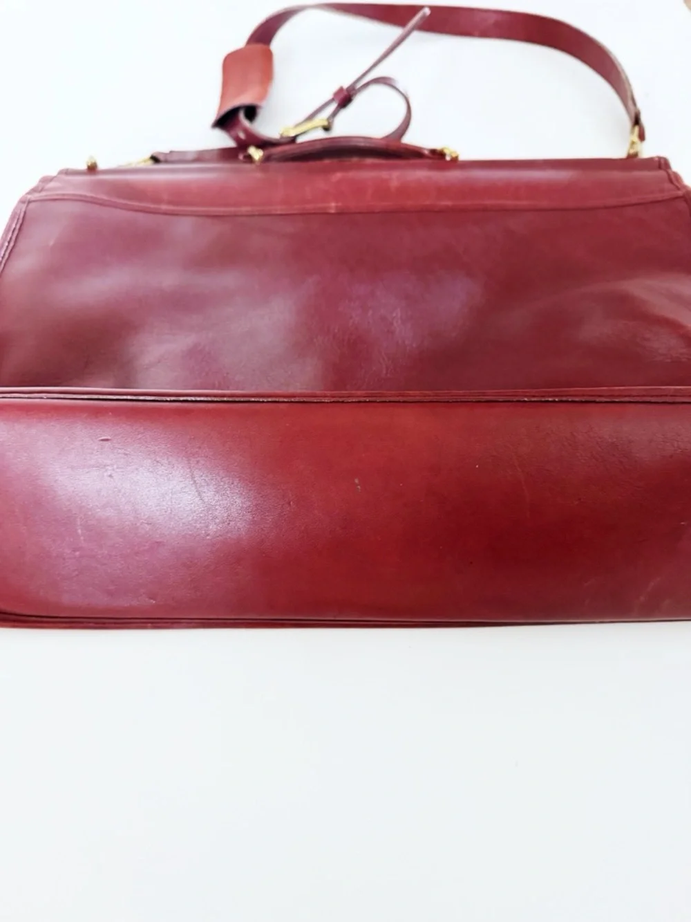 Vtg Coach Classic Flap Briefcase Style 1512-323 (US late 80s/early 90s) Mahogany